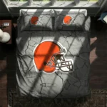 Cleveland Browns Cracked Texture Bedding Set Best Selling