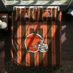 Cleveland Browns Stripe Style Bedding Set Best Selling