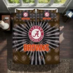 Cleveland Browns Sunburst Splatter Bedding Set Best Selling