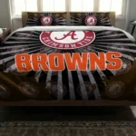 Cleveland Browns Sunburst Splatter Bedding Set Best Selling