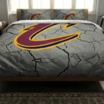 Cleveland Cavaliers Cracked Texture Bedding Set Best Selling