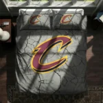 Cleveland Cavaliers Cracked Texture Bedding Set Best Selling