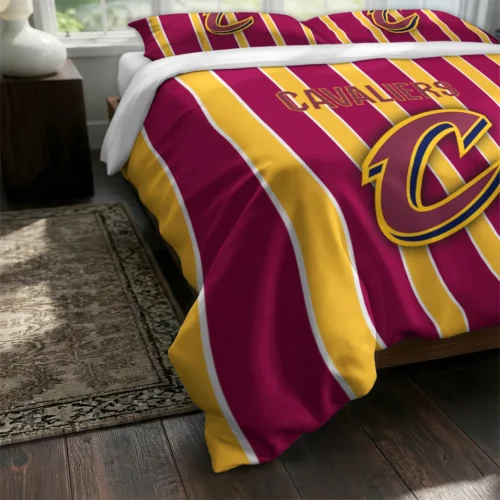Cleveland Cavaliers Stripe Style Bedding Set Fashion Forward