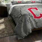 Cleveland Guardians Cracked Texture Bedding Set Best Selling