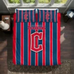 Cleveland Guardians Stripe Style Bedding Set Best Selling