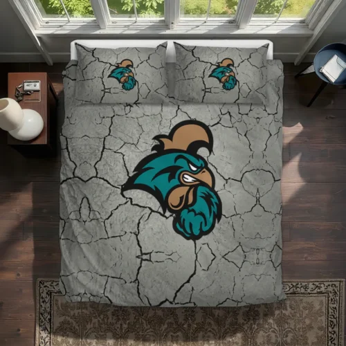 Coastal Carolina Chanticleers Cracked Texture Bedding Set Best Selling