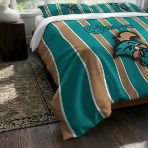 Coastal Carolina Chanticleers Stripe Style Bedding Set Fashion Forward