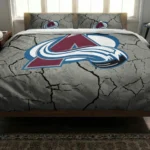 Colorado Avalanche Cracked Texture Bedding Set Best Selling