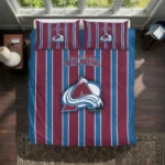 Colorado Avalanche Stripe Style Bedding Set Best Selling