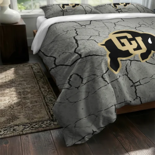 Colorado Buffaloes Cracked Texture Bedding Set Fashion Forward