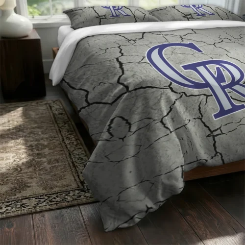 Colorado Rockies Cracked Texture Bedding Set Fashion Forward