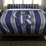 Colorado Rockies Stripe Style Bedding Set Best Selling