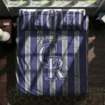 Colorado Rockies Stripe Style Bedding Set Best Selling