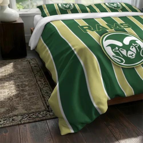 Colorado State Rams Stripe Style Bedding Set Fashion Forward