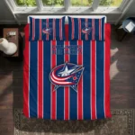 Columbus Blue Jackets Stripe Style Bedding Set Best Selling
