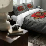 Cornell Big Red Cracked Texture Bedding Set Best Selling