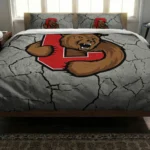 Cornell Big Red Cracked Texture Bedding Set Best Selling