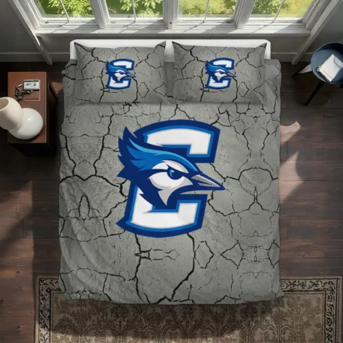 Creighton Bluejays Cracked Texture Bedding Set Best Selling