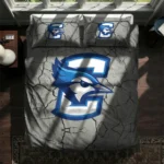 Creighton Bluejays Cracked Texture Bedding Set Best Selling