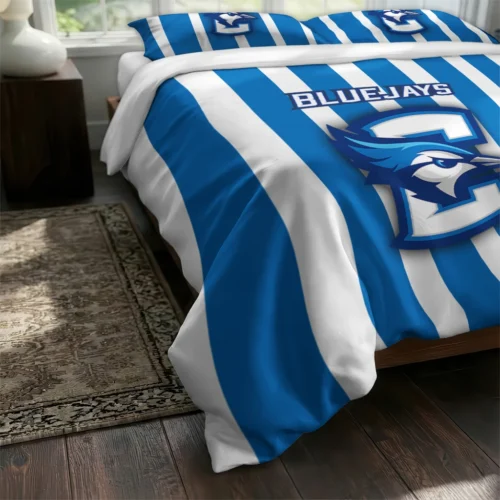 Creighton Bluejays Stripe Style Bedding Set Fashion Forward