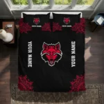 Custom Arkansas State Red Wolves Mandala Lacework Bedding Set Best Selling