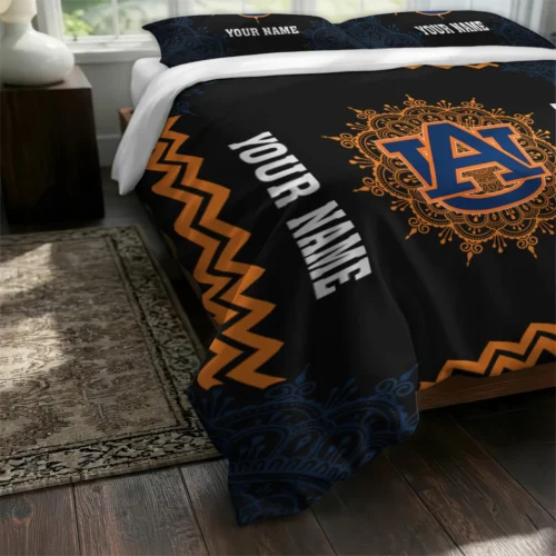 Custom Auburn Tigers Mandala Lacework Bedding Set Fashion Forward
