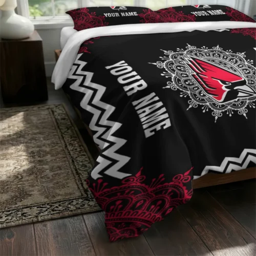 Custom Ball State Cardinals Mandala Lacework Bedding Set Fashion Forward