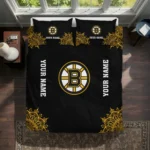 Custom Boston Bruins Mandala Lacework Bedding Set Best Selling