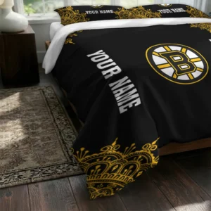 Custom Boston Bruins Mandala Lacework Bedding Set Fashion Forward