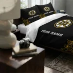 Custom Boston Bruins Mandala Lacework Bedding Set Best Selling