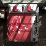 Custom Boston Red Sox Mlb Logo Bedding Set Best Selling