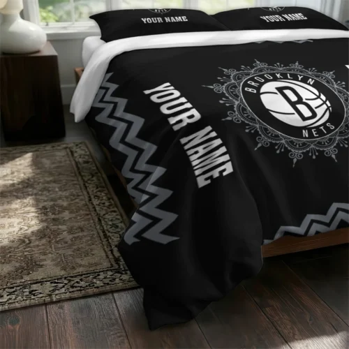 Custom Brooklyn Nets Mandala Lacework Bedding Set Fashion Forward