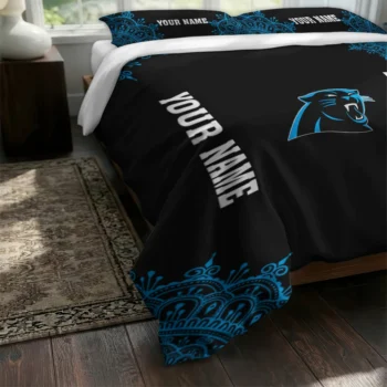 Custom Carolina Panthers Mandala Lacework Bedding Set Fashion Forward