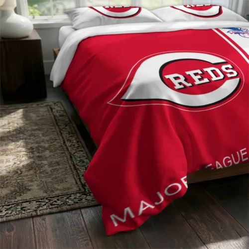 Custom Cincinnati Reds Mlb Logo Bedding Set Fashion Forward