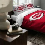 Custom Cincinnati Reds Mlb Logo Bedding Set Best Selling