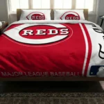 Custom Cincinnati Reds Mlb Logo Bedding Set Best Selling