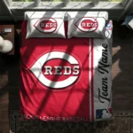 Custom Cincinnati Reds Mlb Logo Bedding Set Best Selling