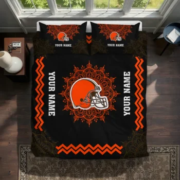 Custom Cleveland Browns Mandala Lacework Bedding Set Best Selling
