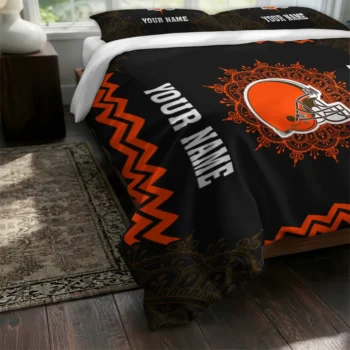 Custom Cleveland Browns Mandala Lacework Bedding Set Fashion Forward