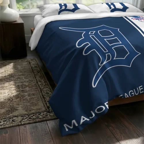 Custom Detroit Tigers Mlb Logo Bedding Set Fashion Forward