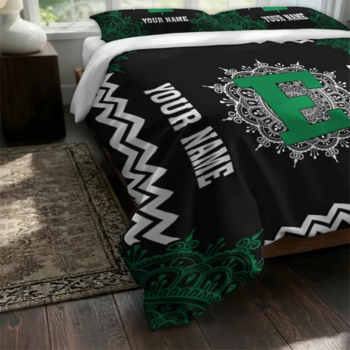 Custom Eastern Michigan Eagles Mandala Lacework Bedding Set Fashion Forward