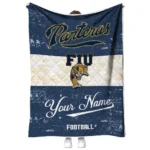 custom fiu panthers hibiscus burst blue white quilt blanket best selling.webp