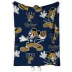custom fiu panthers mickey football blue quilt blanket best selling.webp
