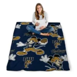 custom fiu panthers mickey football blue quilt blanket best selling.webp