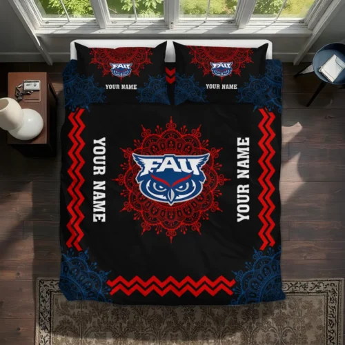 Custom Florida Atlantic Owls Mandala Lacework Bedding Set Best Selling