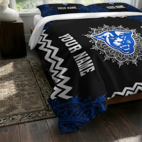 Custom Georgia State Panthers Mandala Lacework Bedding Set Fashion Forward