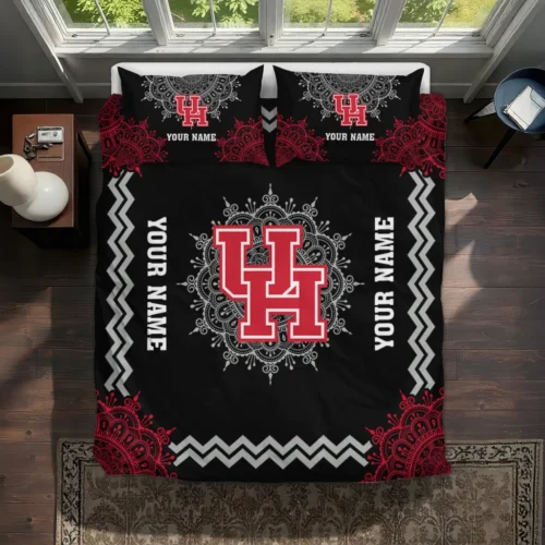 Custom Houston Cougars Mandala Lacework Bedding Set Best Selling
