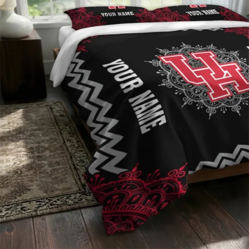 Custom Houston Cougars Mandala Lacework Bedding Set Fashion Forward