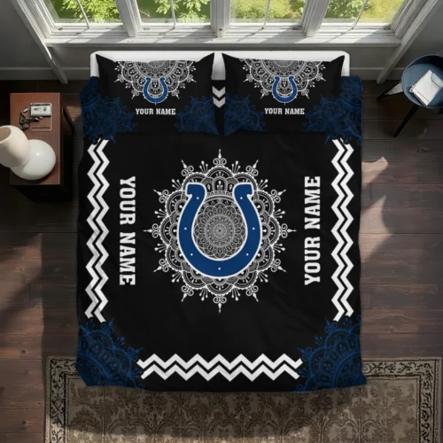 Custom Indianapolis Colts Mandala Lacework Bedding Set Best Selling