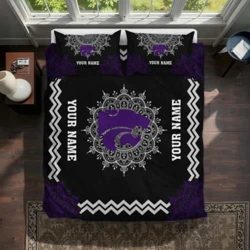 Custom Kansas State Wildcats Mandala Lacework Bedding Set Best Selling